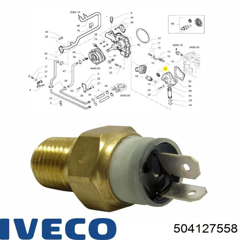 504127558 Iveco Покажчик температури охолоджуючої рідини
