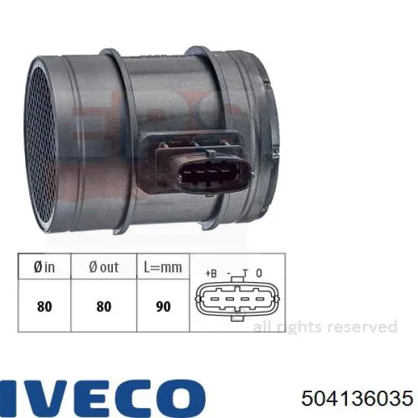 504136035 Iveco Датчик витрати повітря