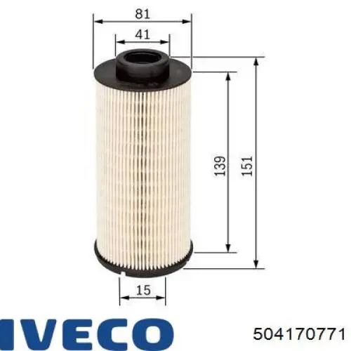 504170771 Iveco фільтр паливний