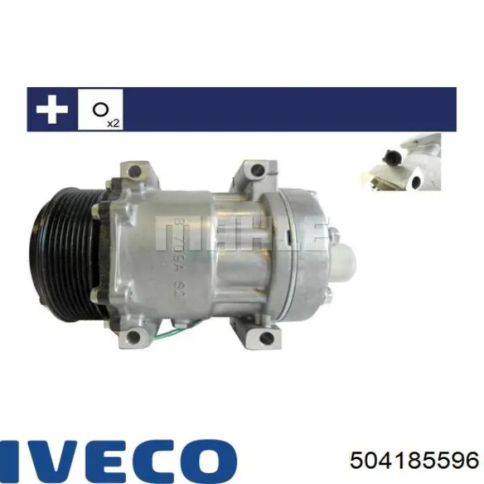 Компресор кондиціонера 504185596 Iveco