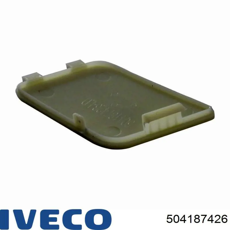 504187426 Iveco Заглушка бампера буксирувального гака, передні праві