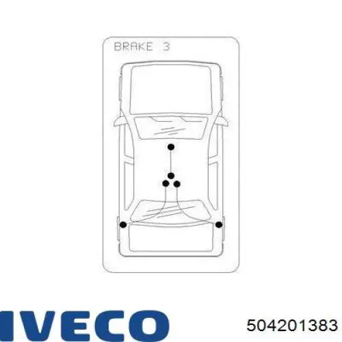 Трос ручного гальма задній, правий/лівий Iveco 504201383 ціна, від 14.61 USD