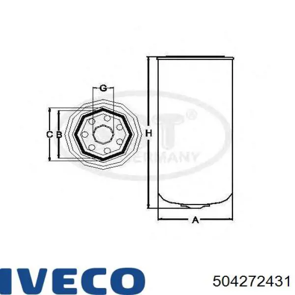 Купити 504272431 Iveco Фільтр-відстійник палива грубої очистки