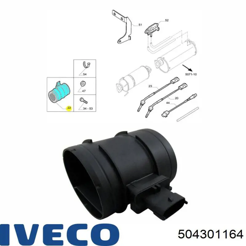 504301164 Iveco Датчик витрати повітря