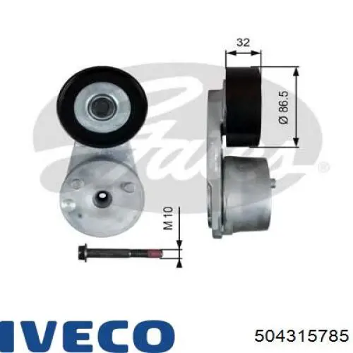 Натягувач приводного ременя 504315785 Iveco