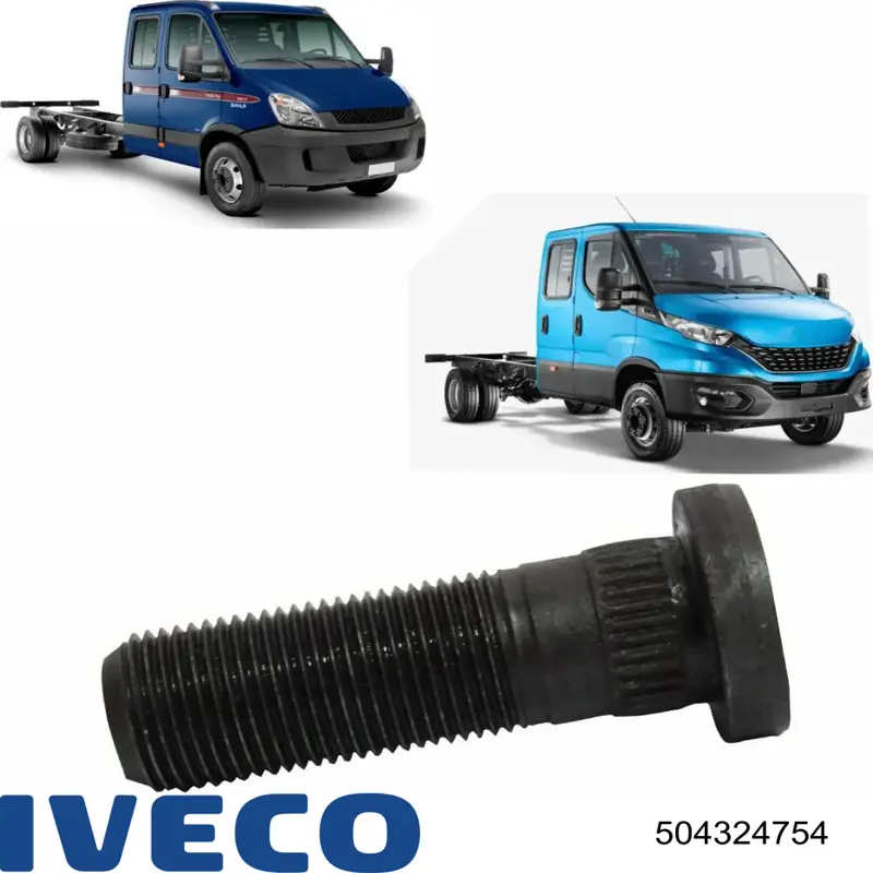Шпилька колісна, передня 504324754 Iveco