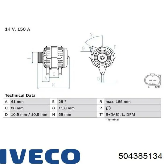 504385134 Iveco генератор