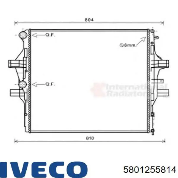 5801255814 Iveco Радіатор охолодження двигуна
