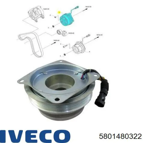Вискомуфта вентилятора 5801480322 Iveco