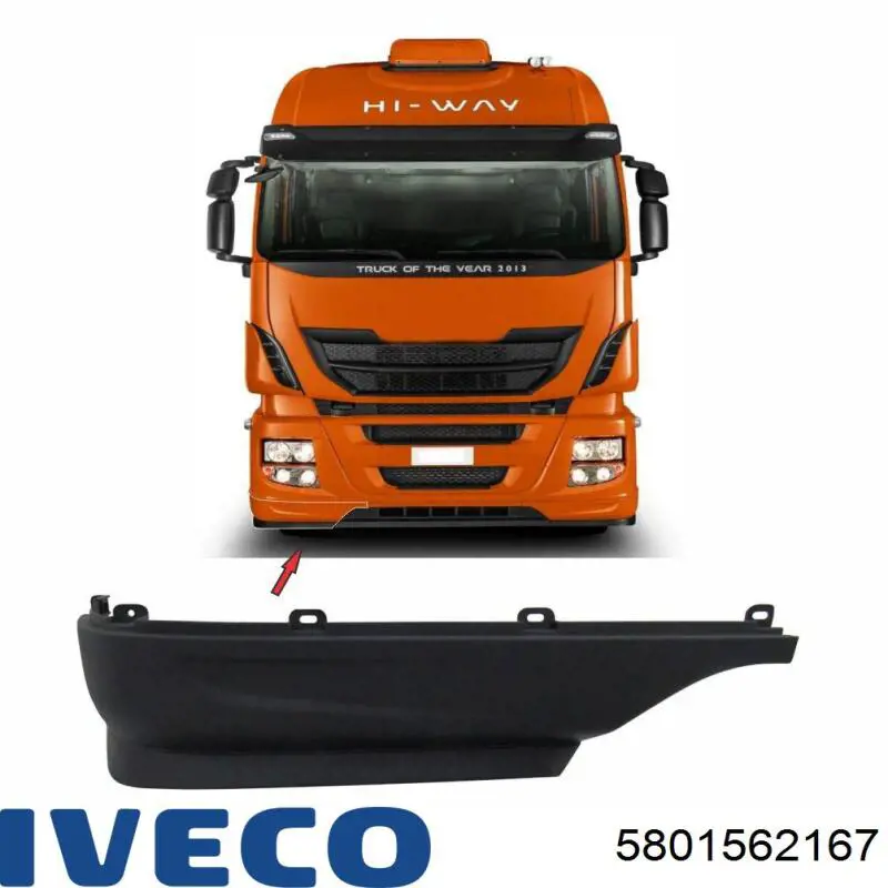 Купити 5801562167 Iveco Спойлер переднього бампера, правий