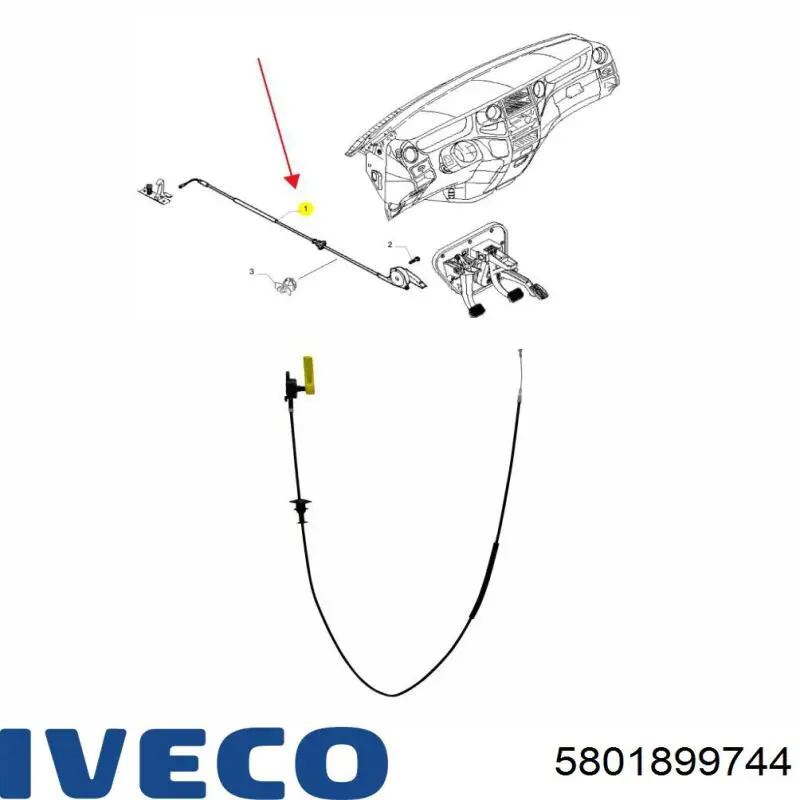 Купити 5801899744 Iveco Трос капота
