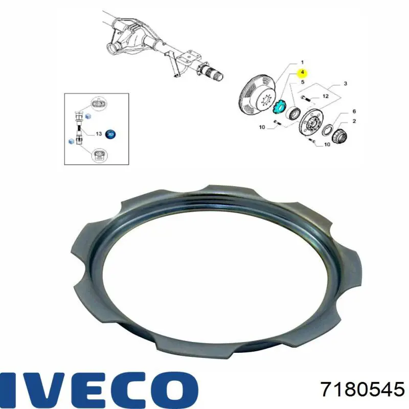 Заглушка маточини Iveco 7180545 ціна, від 2.34 USD