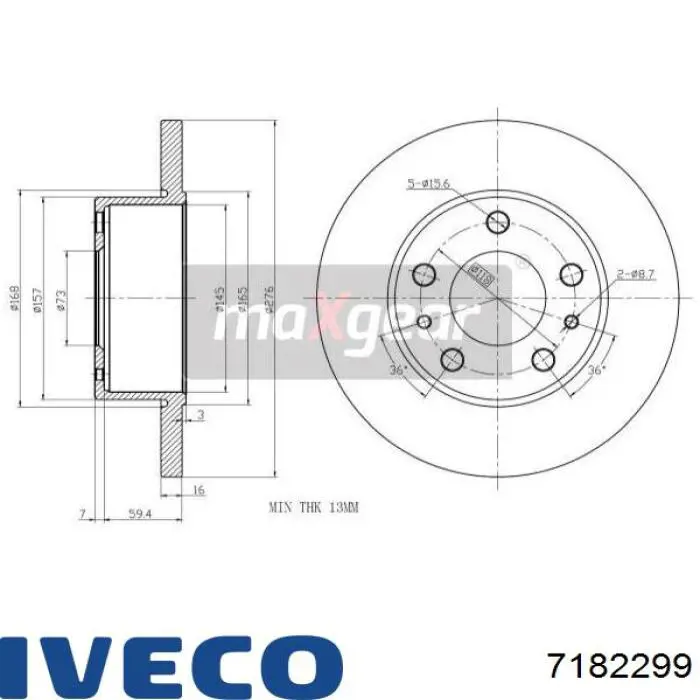 Гальмівні диски 7182299 Iveco
