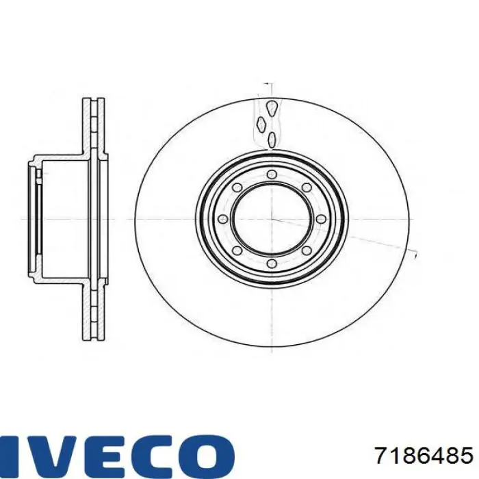 Купити 7186485 Iveco Диск заднього гальма