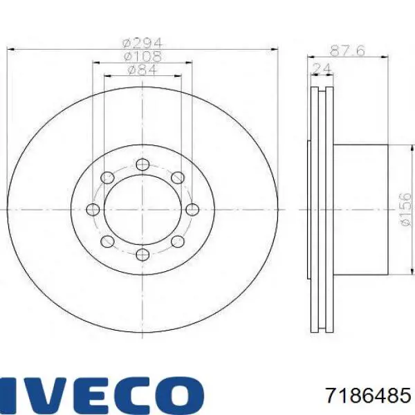 7186485 Iveco Дискові гальма