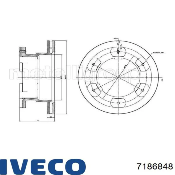 Купити 7186848 Iveco Диск заднього гальма