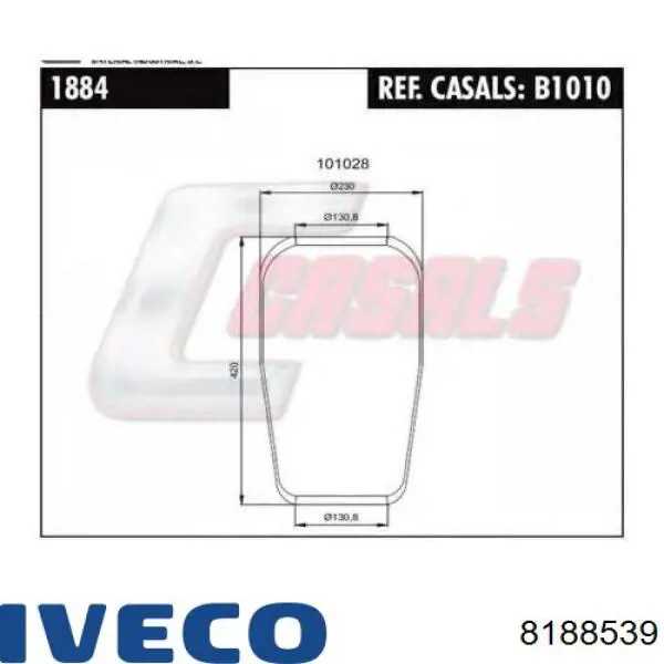 8188539 Iveco Ресора пневматичної підвіски