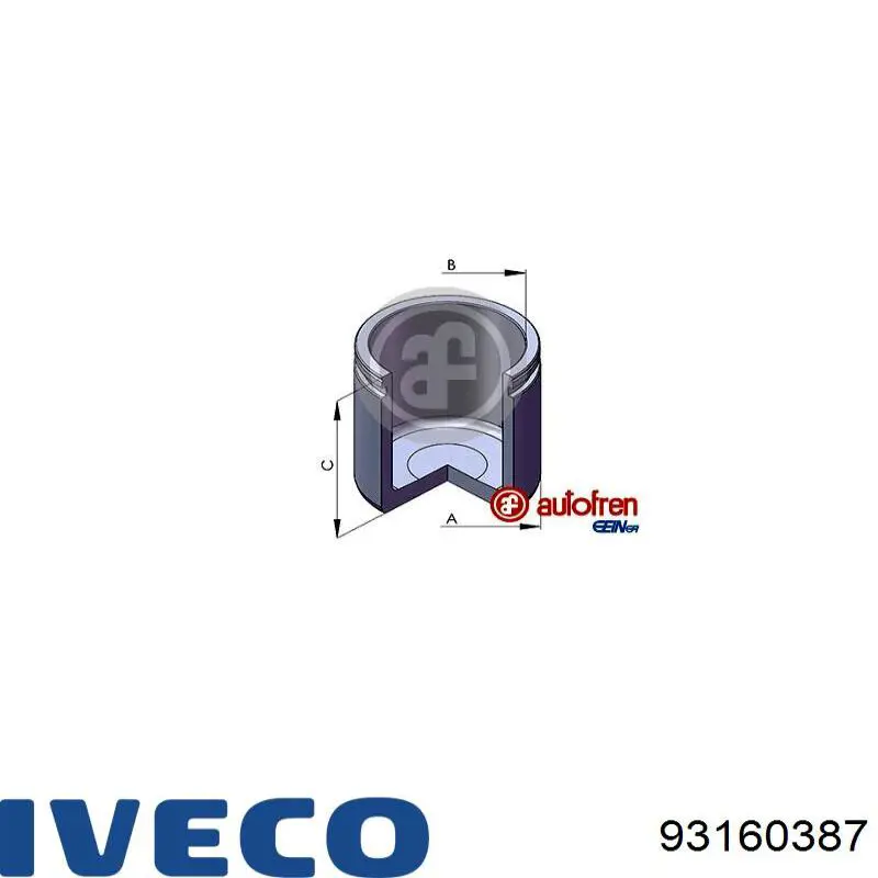 Поршень супорту гальмівного, переднього 93160387 Iveco