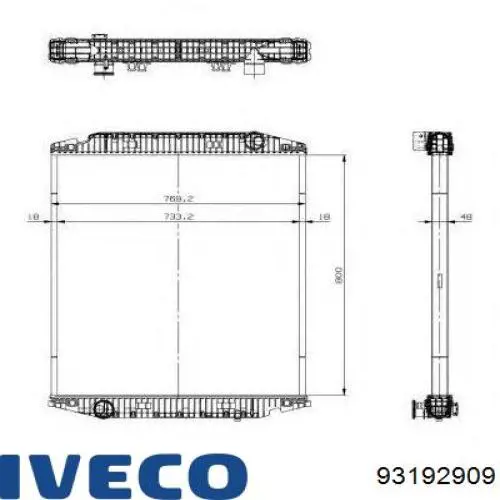 Радіатор основний Iveco 93192909 ціна, від 416.21 USD