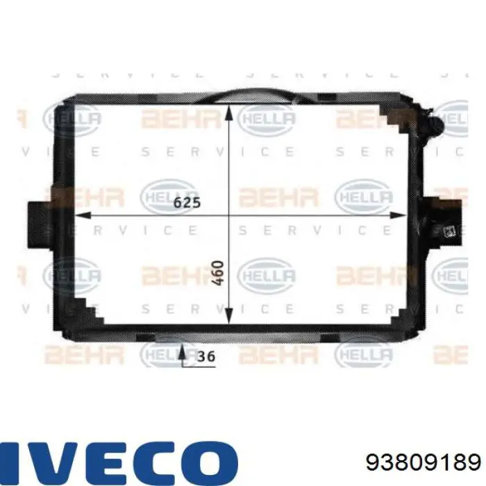 93809189 Iveco Радіатор охолодження двигуна