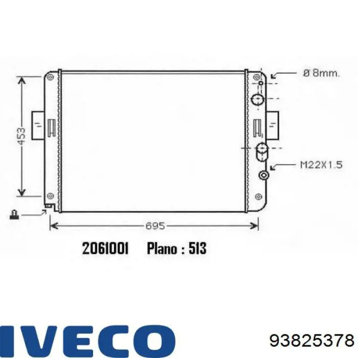 Радіатор 93825378 Iveco