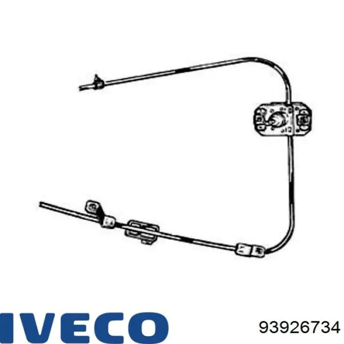 Механізм склопідіймача двері передньої, правої 93926734 Iveco