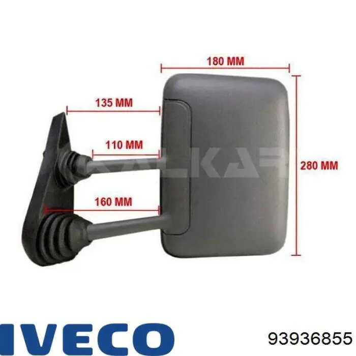 93936855 Iveco Праве дзеркало заднього виду