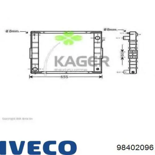 98402096 Iveco радіатор охолодження двигуна