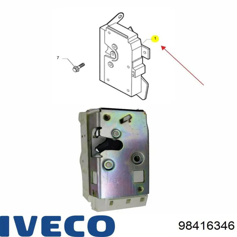 Купити 98416346 Iveco Замок передньої лівої двері