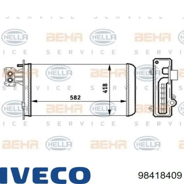 98418409 Iveco Радіатор опалювача салону