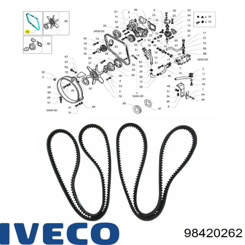 Купити 98420262 Iveco Ремінь генератора