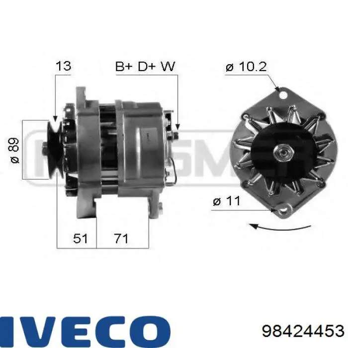 98424453 Iveco генератор