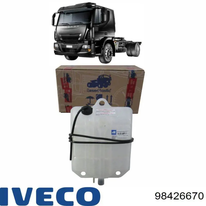 Бачок системи охолодження двигуна розширювальний Iveco 98426670 ціна, від 65.49 USD