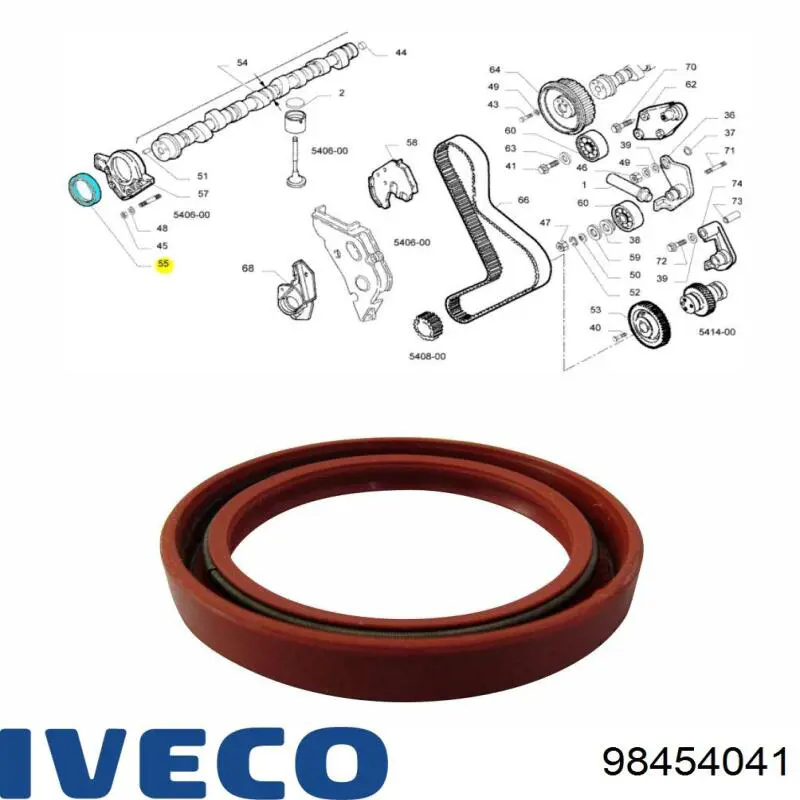 Сальник двигуна, распредвала Iveco 98454041 ціна, від 5.14 USD