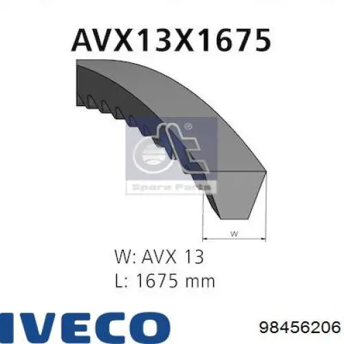 Купити 98456206 Iveco Ремінь генератора