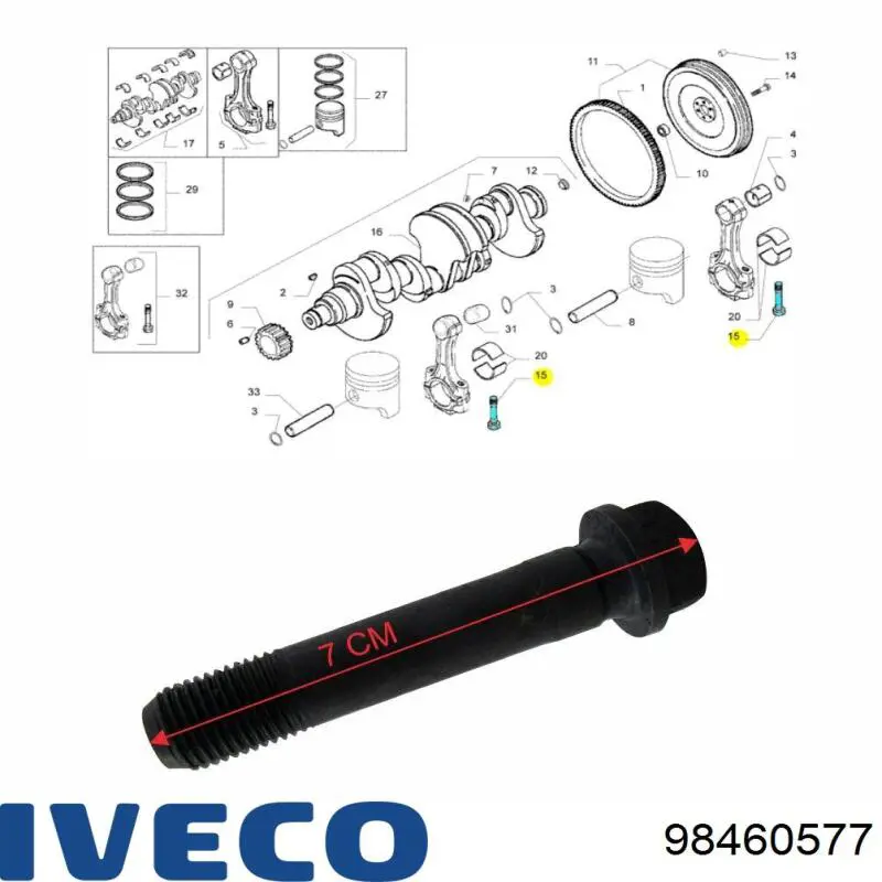 Купити 98460577 Iveco Болт шийок шатуна