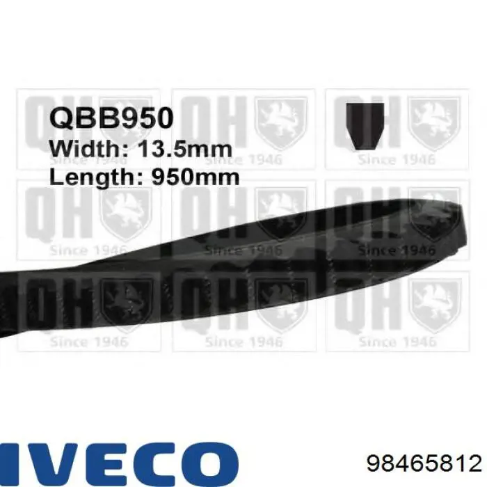 98465812 Iveco Поліклиновий ремінь