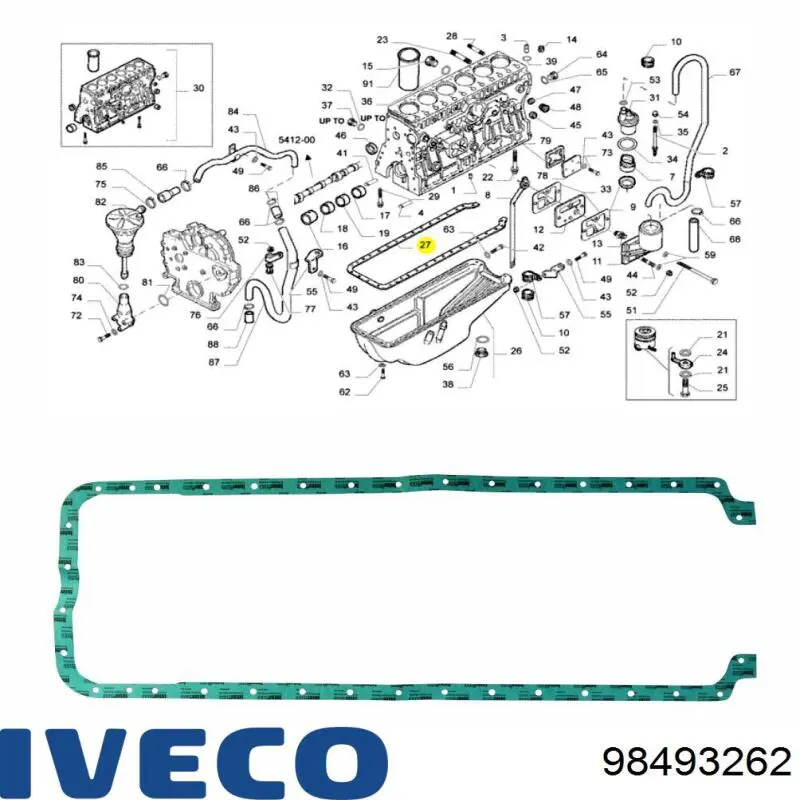 Купити 98493262 Iveco Прокладка піддону картера двигуна