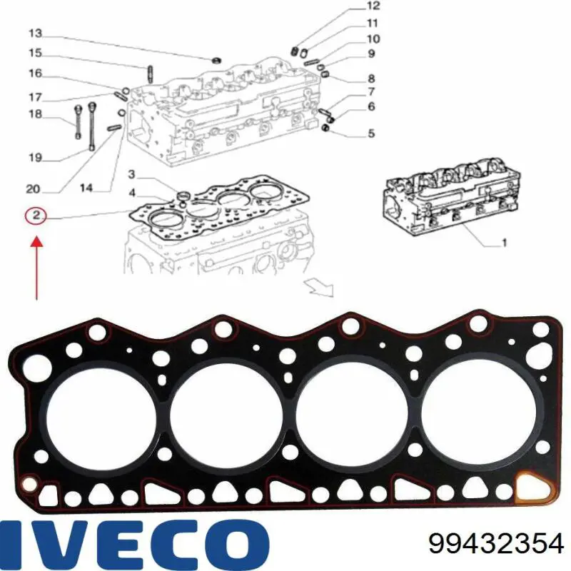 Купити 99432354 Iveco Прокладка ГБЦ