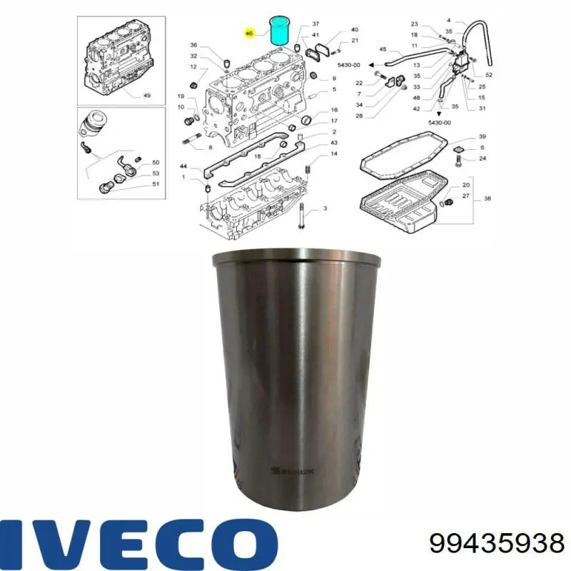 Гільза поршнева 99435938 Iveco