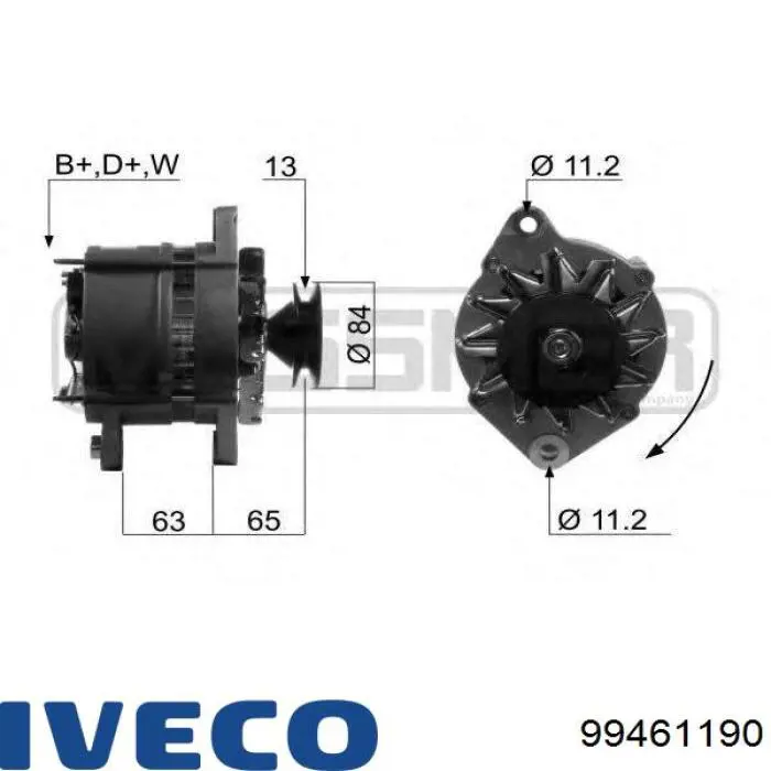 Генератор 99461190 Iveco