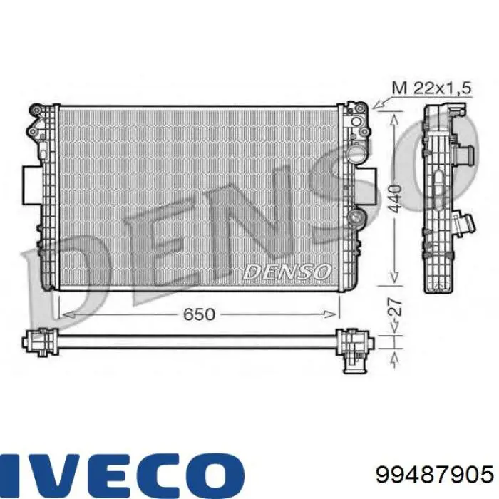 99487905 Iveco радіатор охолодження двигуна