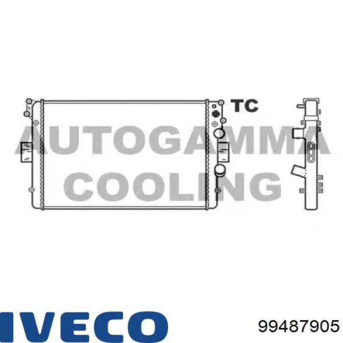 Радіатор 99487905 Iveco