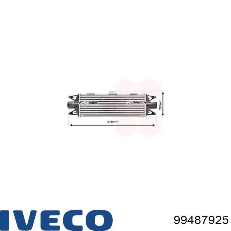 Система охолодження наддувочного повітря Iveco 99487925 ціна, від 85.45 USD