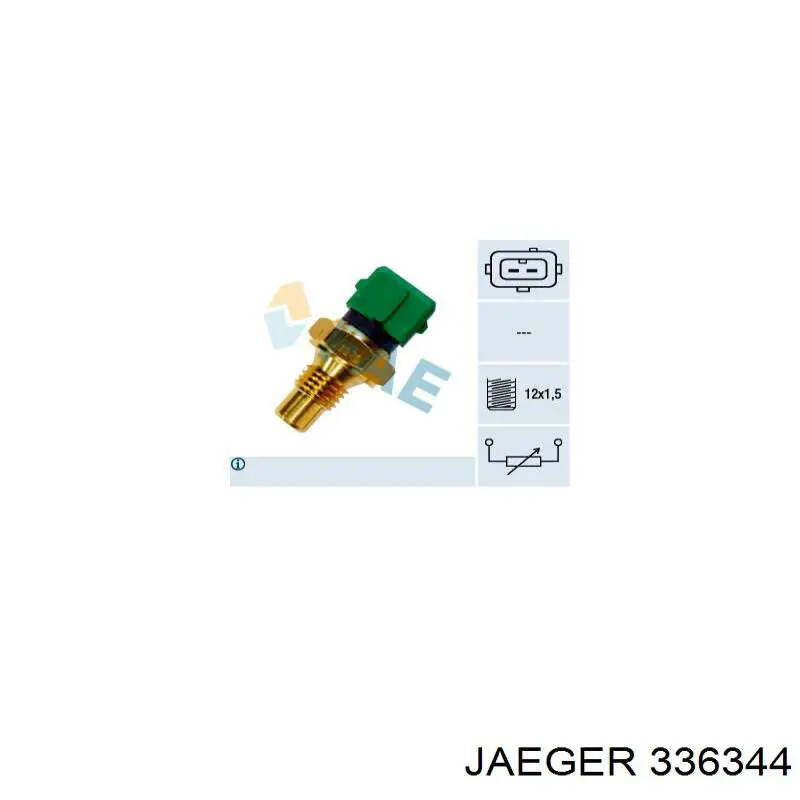 Купити 336344 Jaeger Датчик температури охолоджуючої рідини
