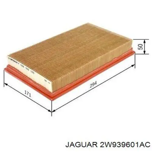 Повітряний фільтр 2W939601AC Jaguar