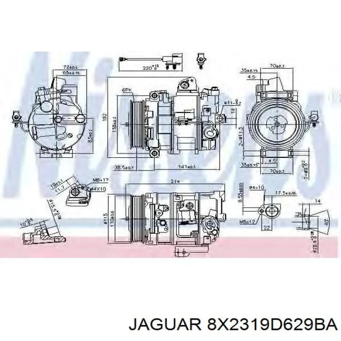 8X2319D629BA Jaguar Компресор холодоагенту
