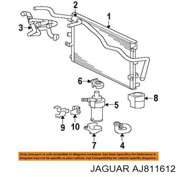 Прокладка водяної помпи Jaguar AJ811612 ціна, від 5.49 USD