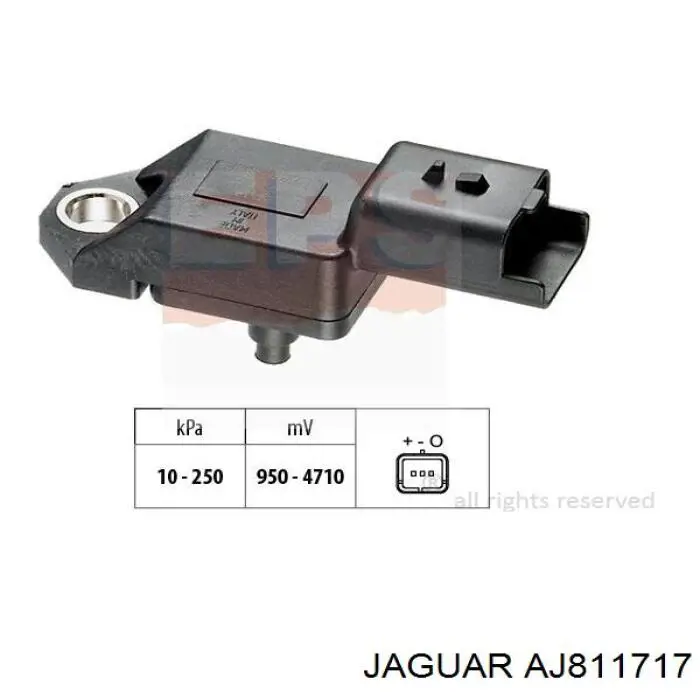 AJ811717 Jaguar датчик тиску у впускному колекторі, map