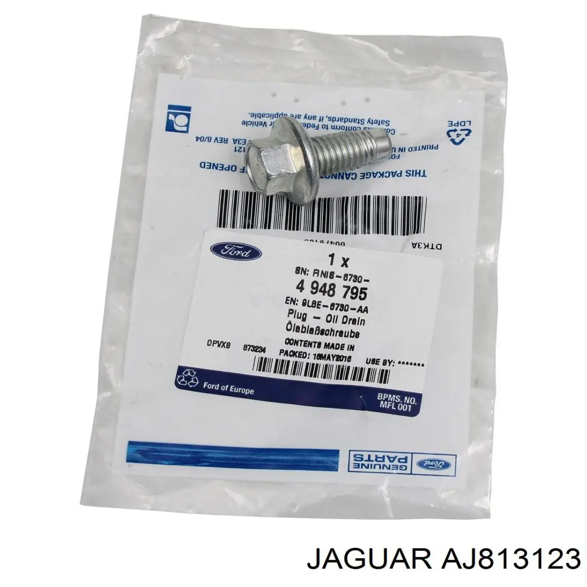 AJ813123 Jaguar Пробка піддона двигуна